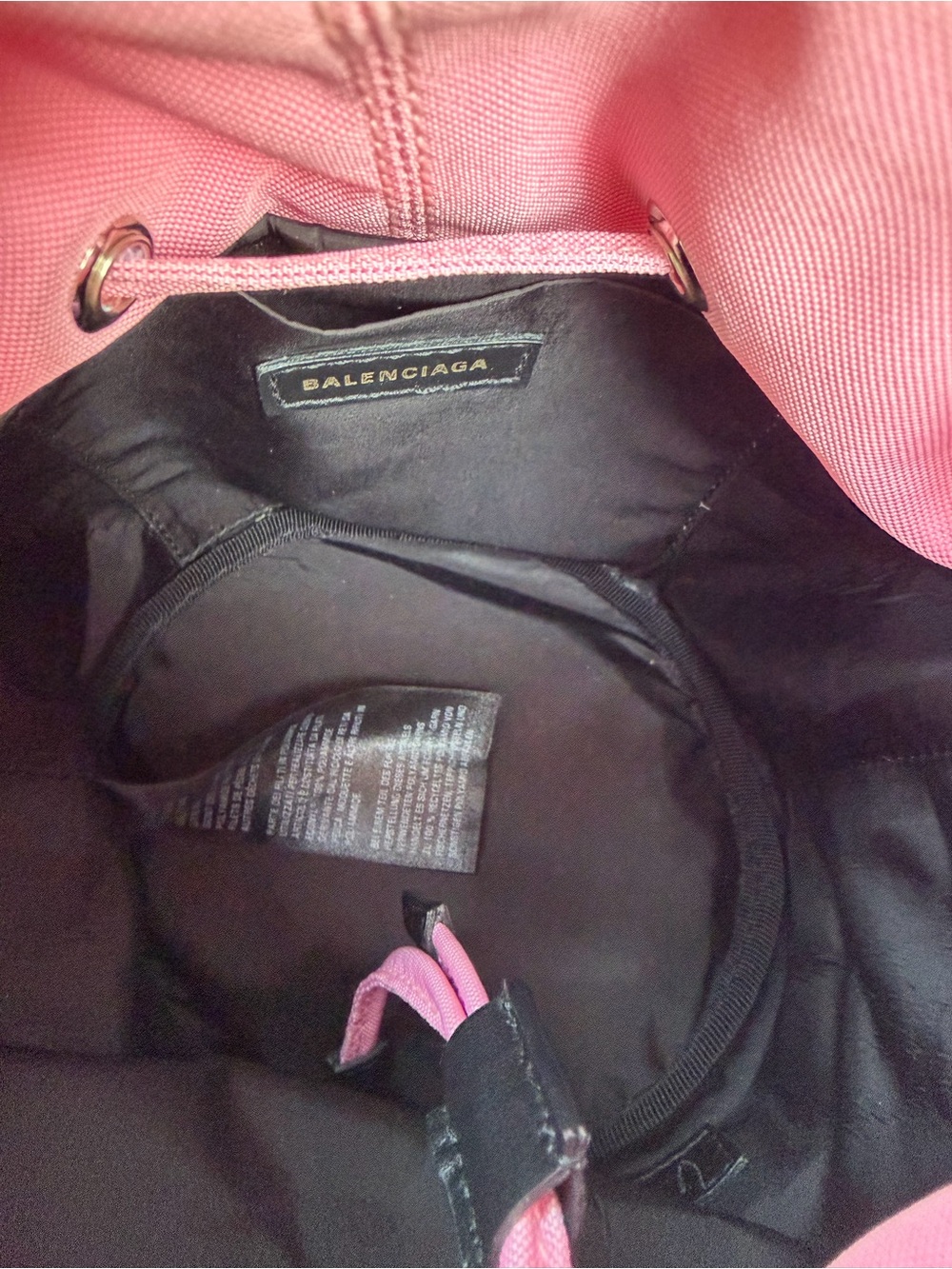 Balenciaga Pink Drawstring Bucket Bag - Picture 8 of 9